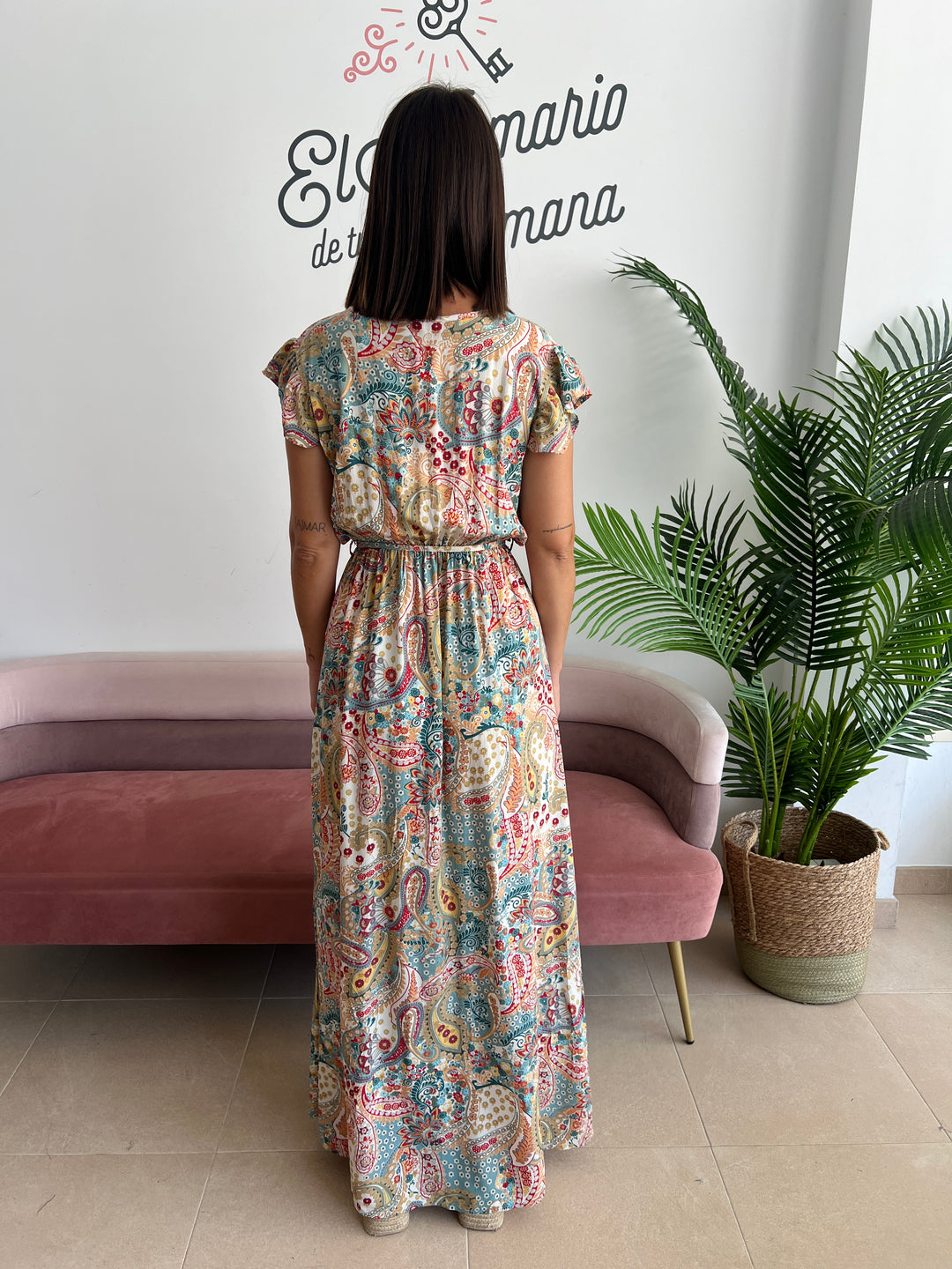 Vestido Griselda aguamarina