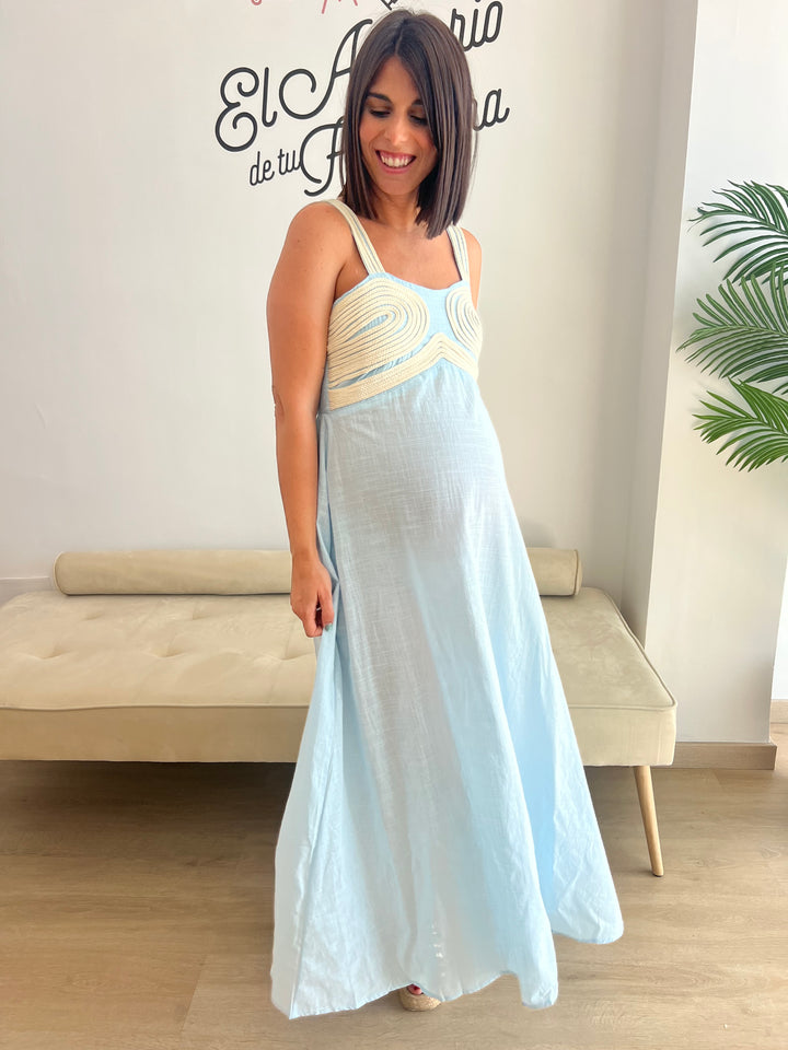 Vestido Inma celeste