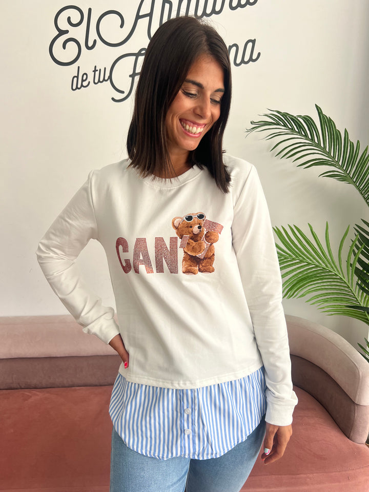 Sudadera Can’t blanco