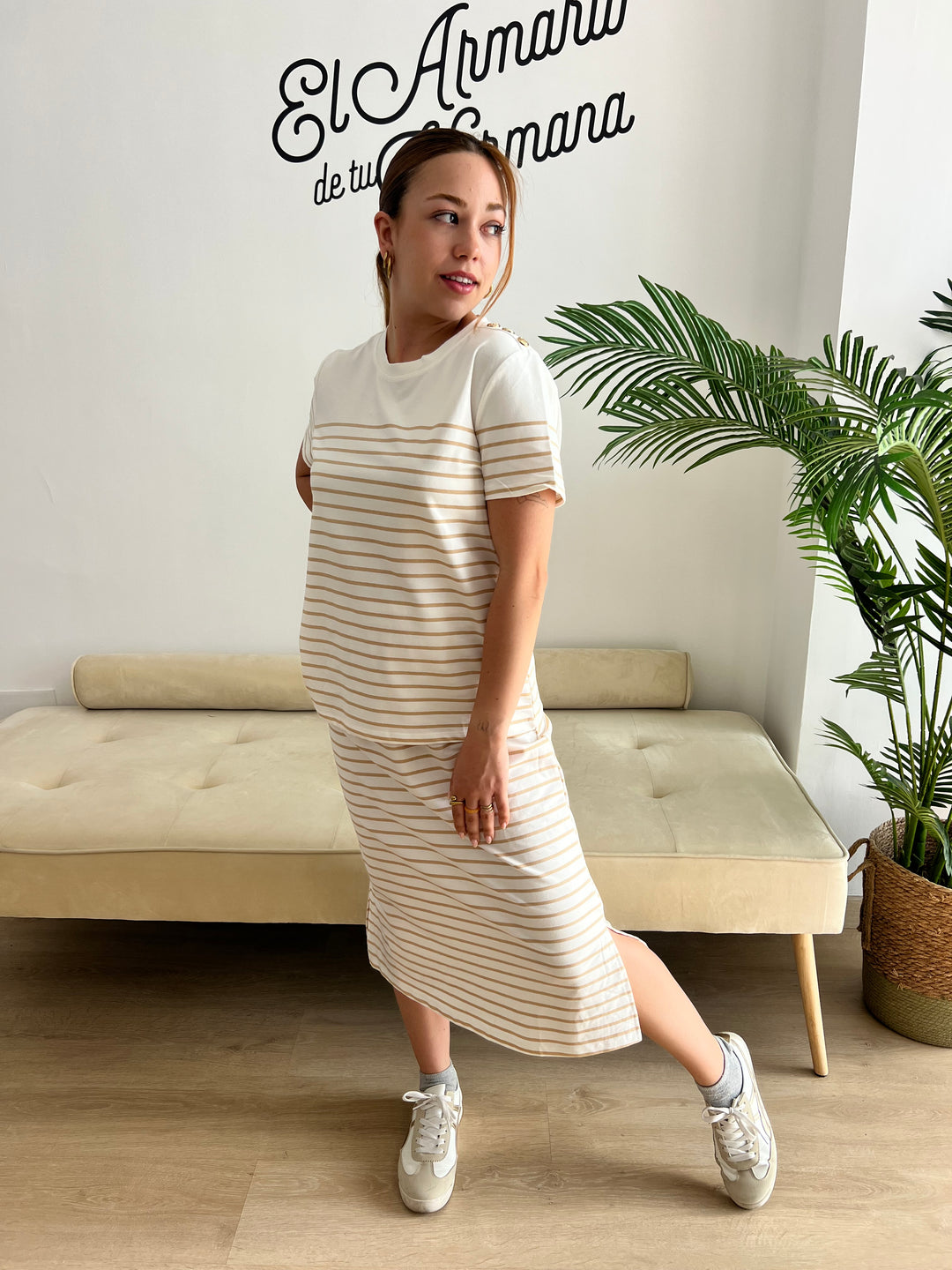 Conjunto Marine beige