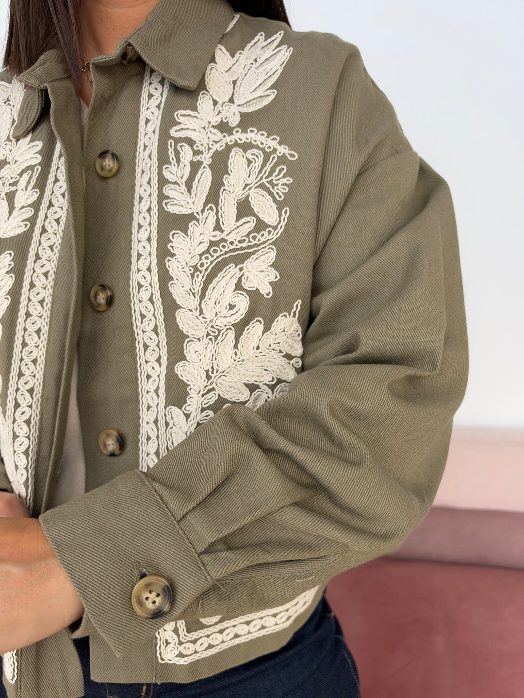Chaqueta Roma verde militar