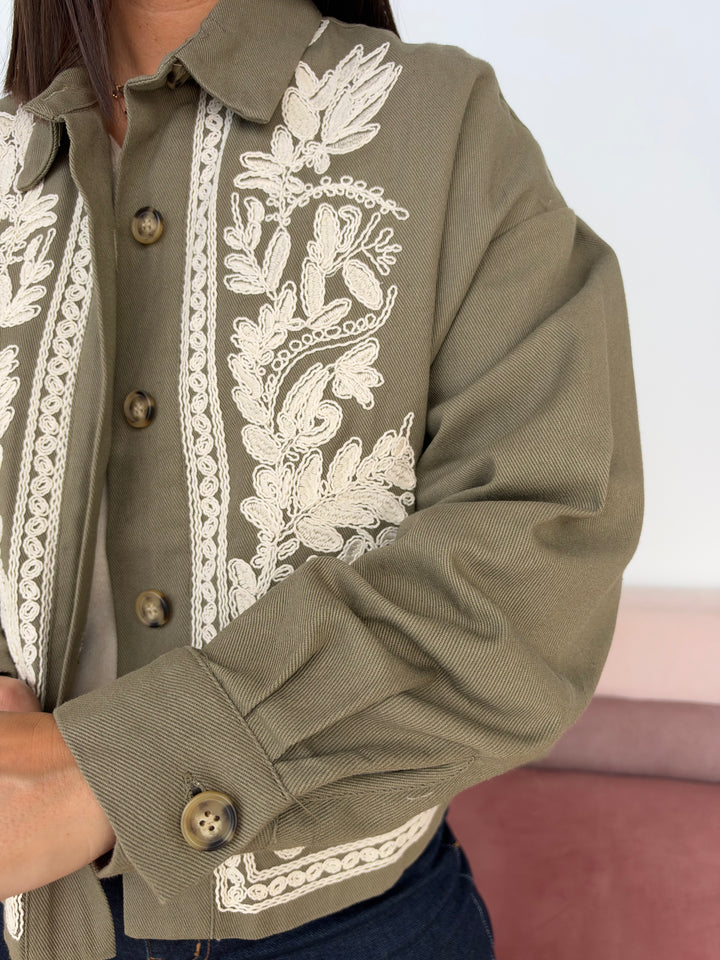 Chaqueta Roma verde militar