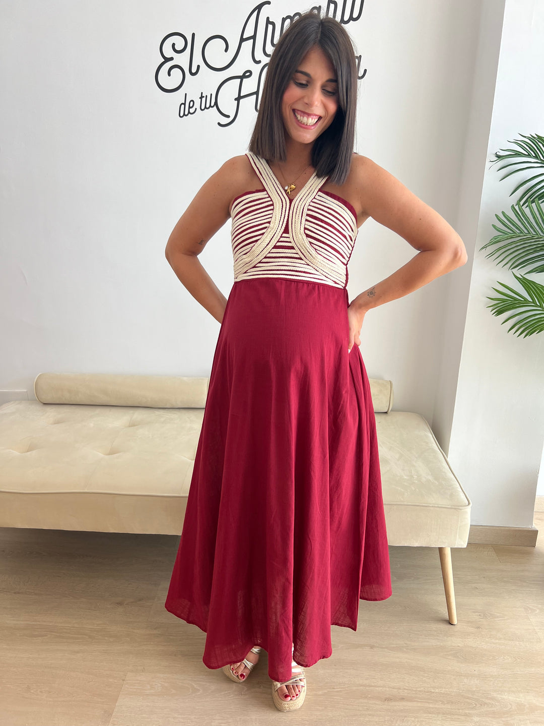 Vestido Tina Burdeos