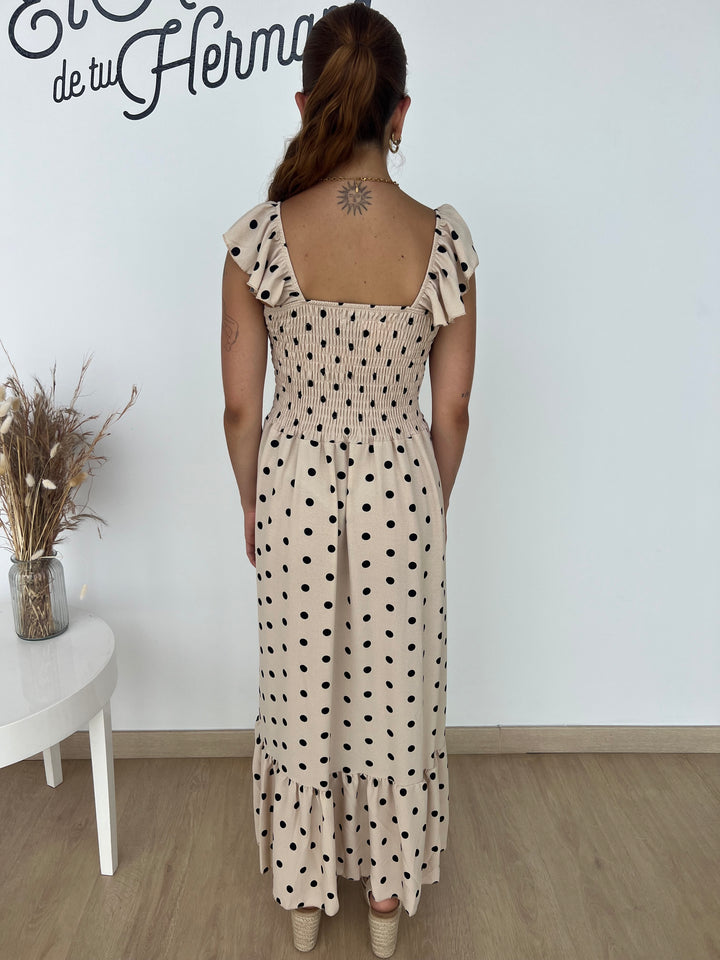 Vestido Violeta beige