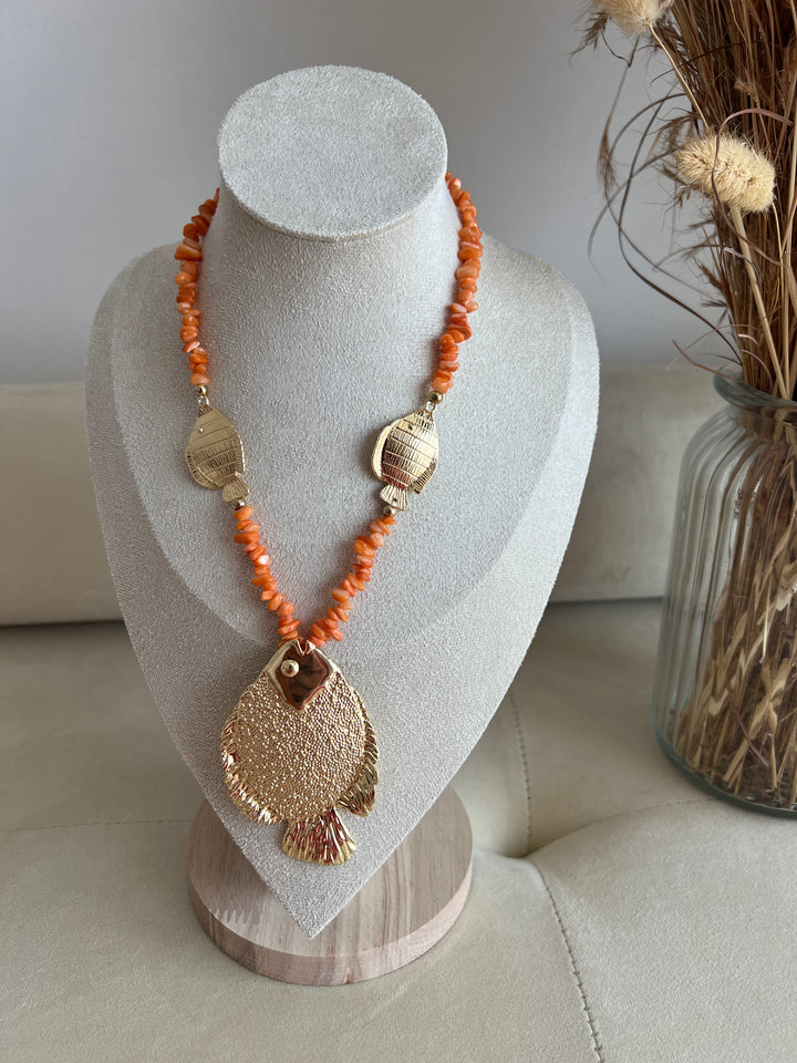 Collar Tumbao naranja