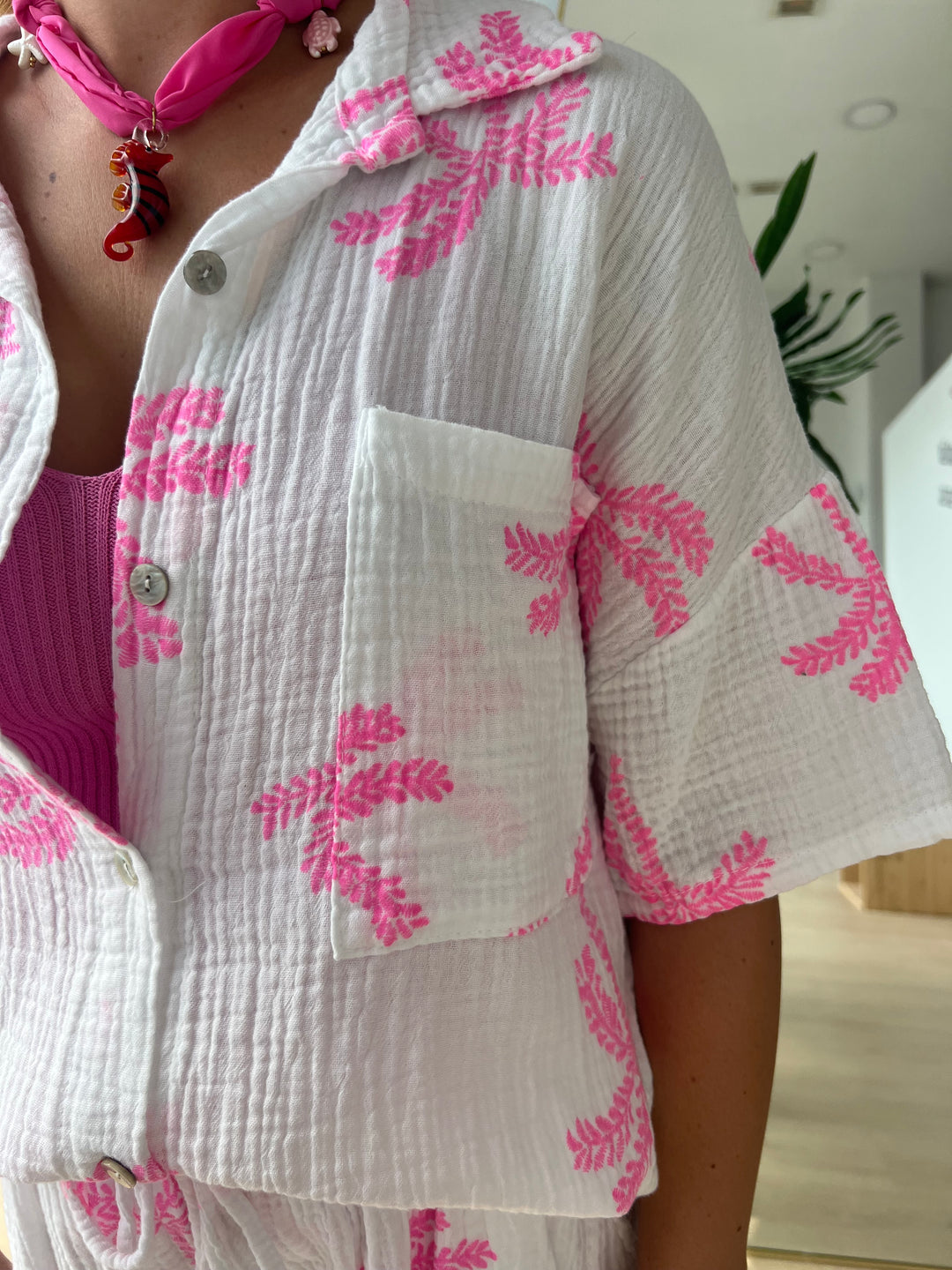 Conjunto Palmeras Rosa