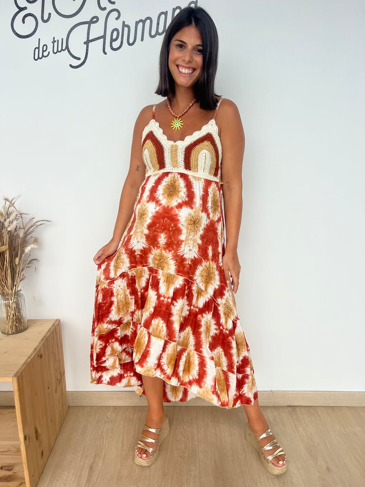 Vestido Devi teja