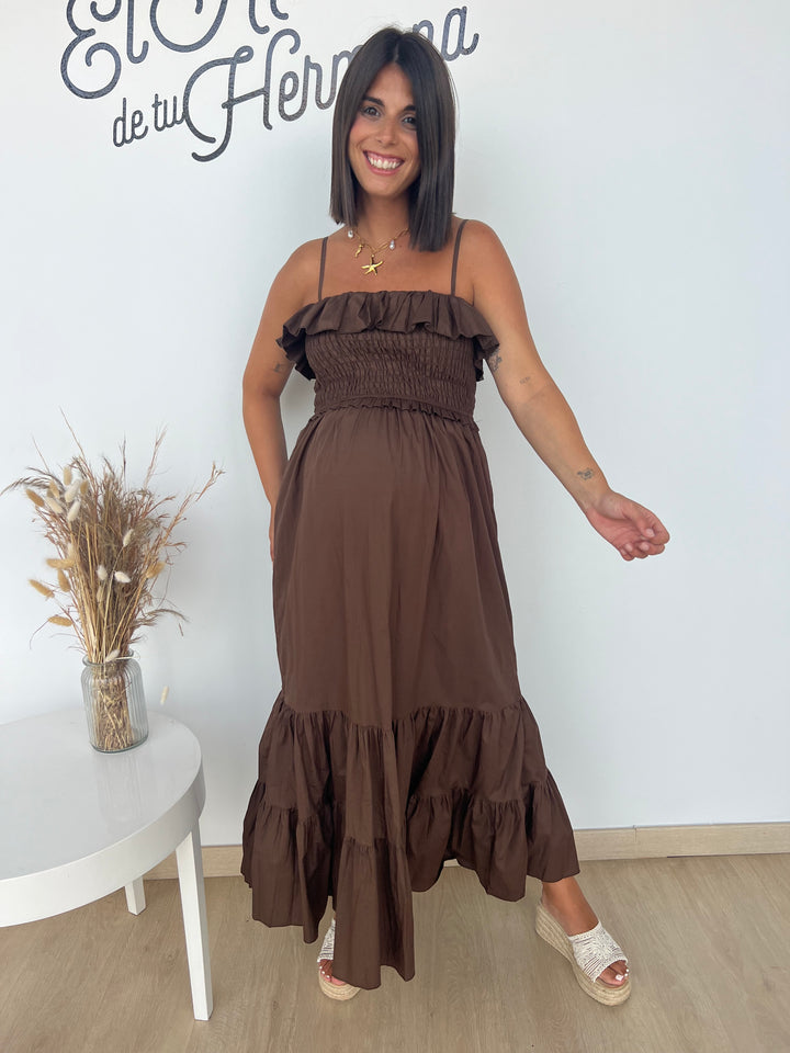 Vestido Lorena marrón