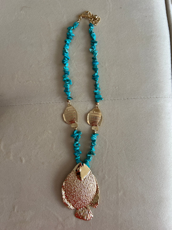 Collar Tumbao turquesa