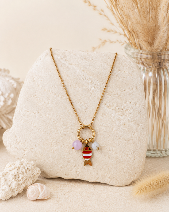 Collar Elio rojo (acero)