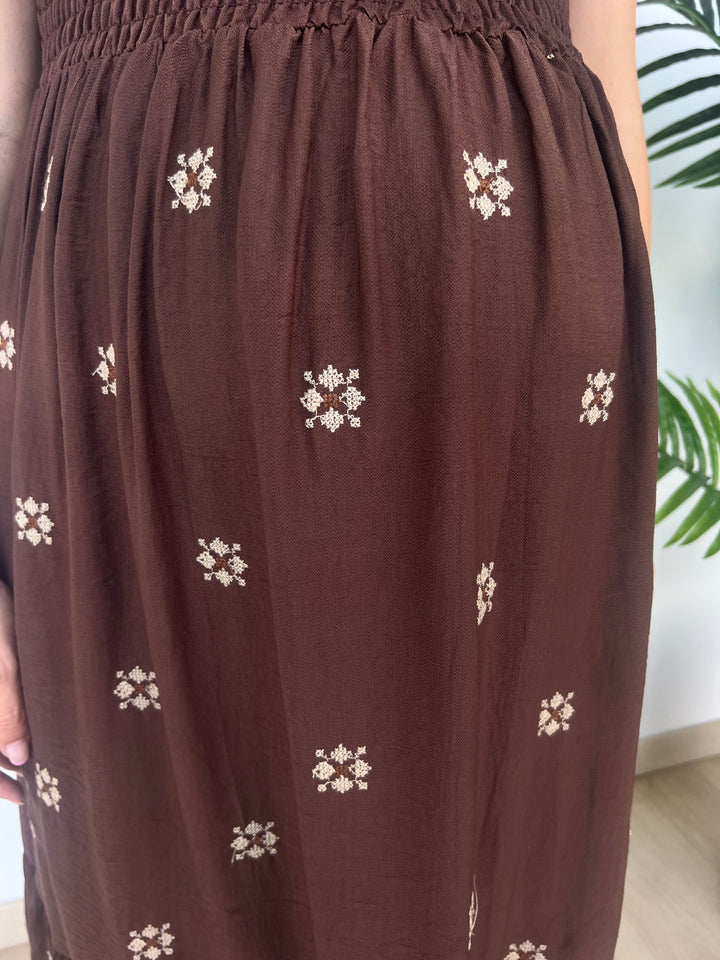 Vestido Mar marrón