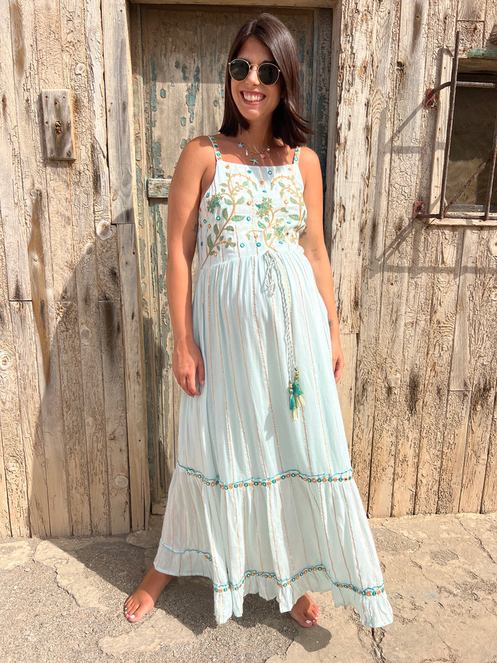 Vestido Holbox celeste