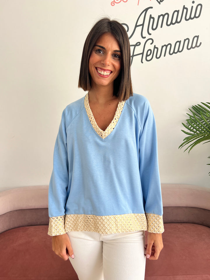 Sudadera Karol celeste