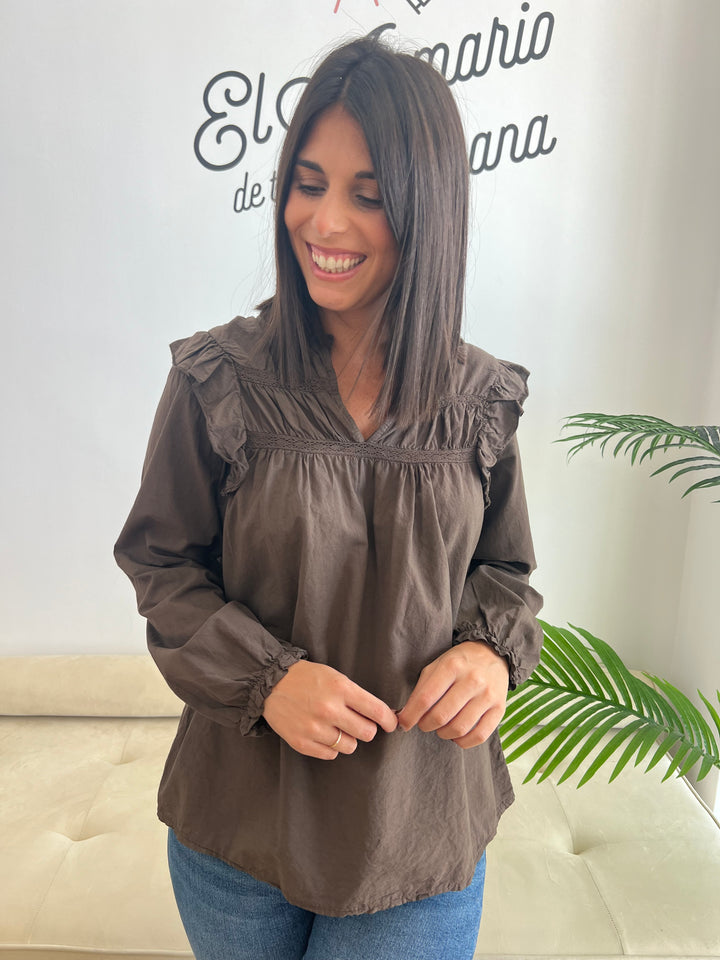Blusa Santi marrón