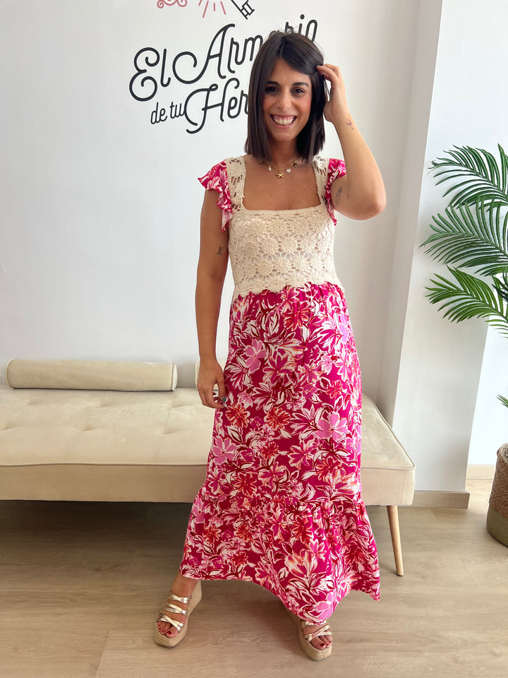 Vestido Celia fucsia