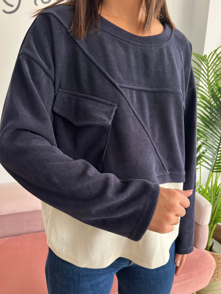 Sudadera Alejandra azul marino