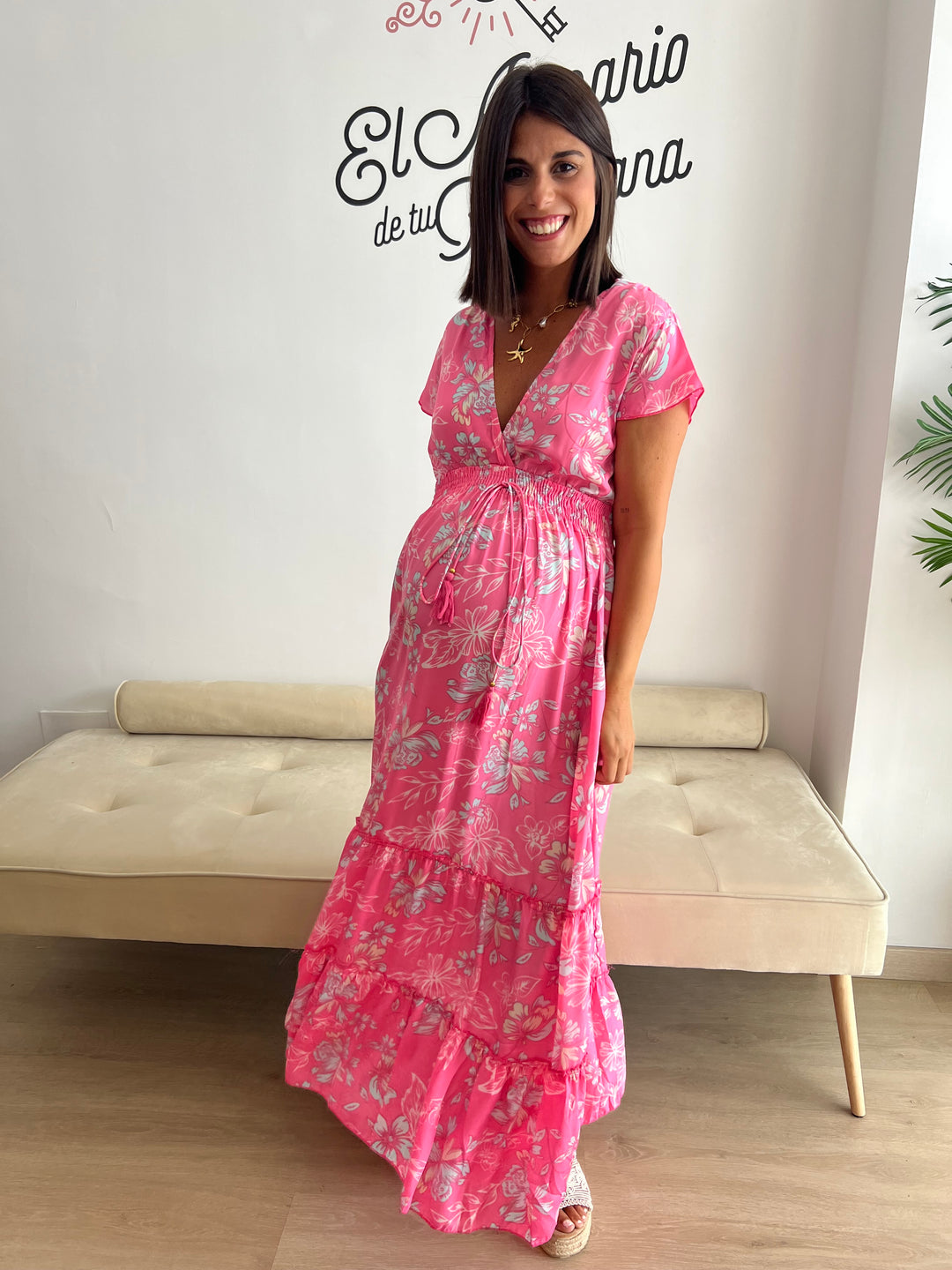 Vestido Jaione fucsia