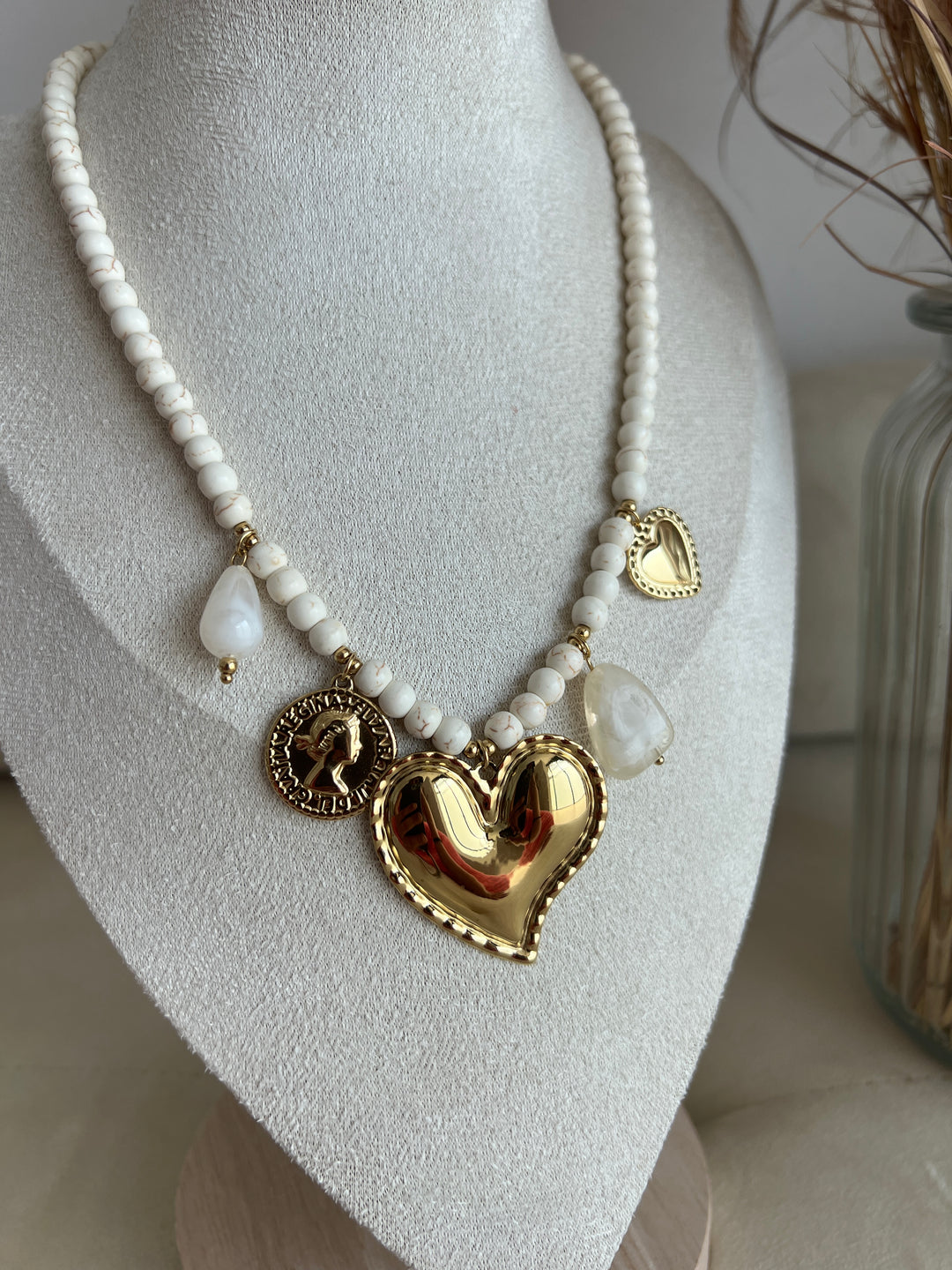 Collar Aurora blanco (acero)