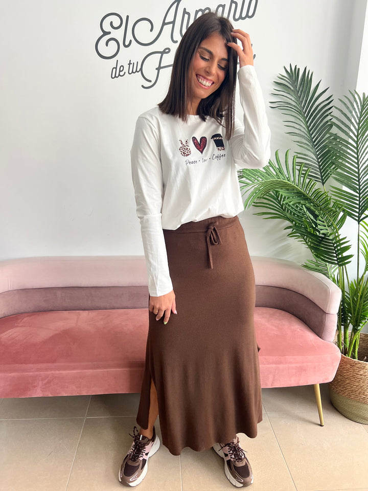 Falda Amanda marrón
