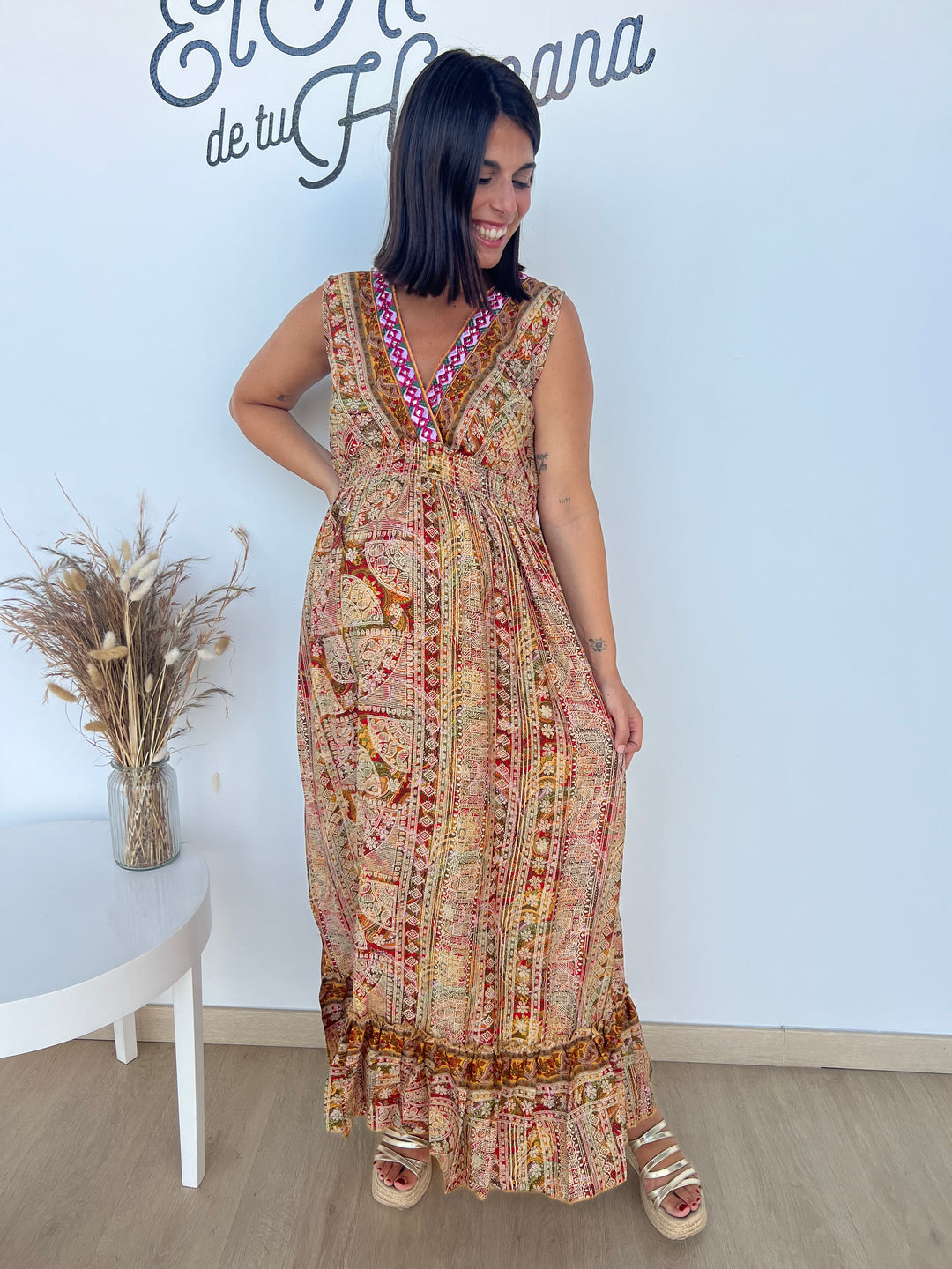 Vestido Layka mostaza