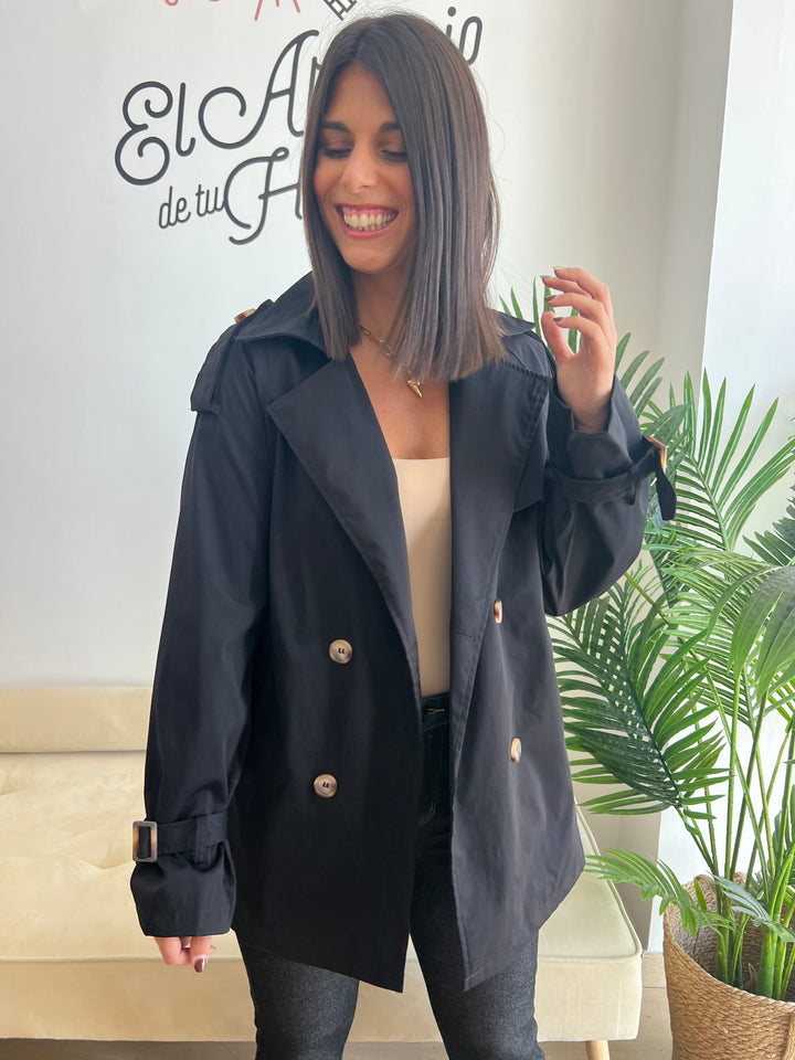 Chaqueta Gabardina negro