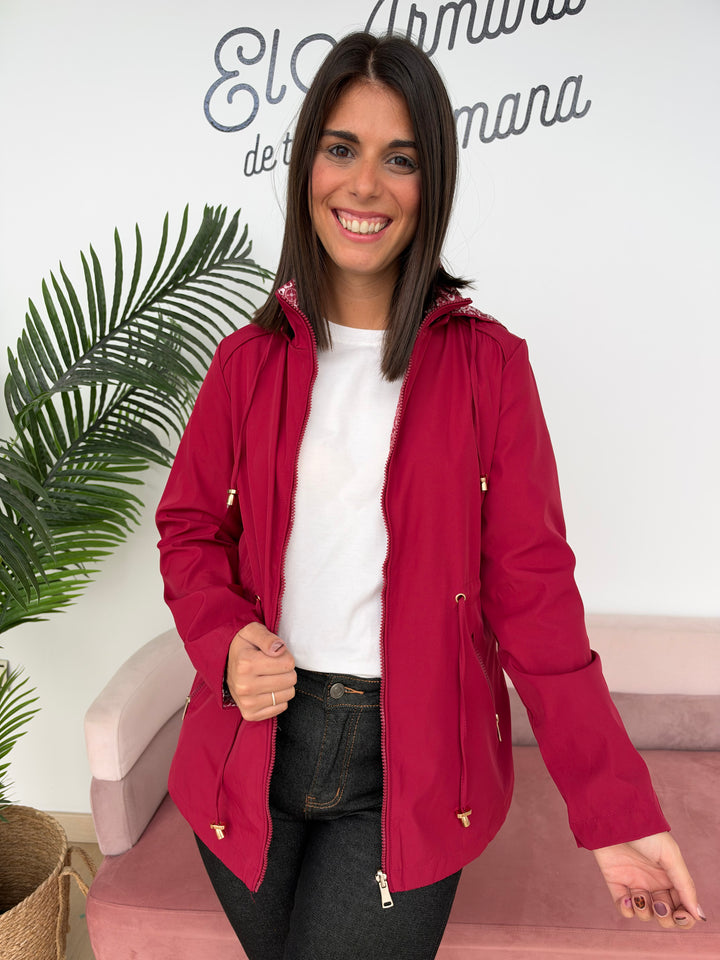 Chaqueta Reversible Úrsula rojo