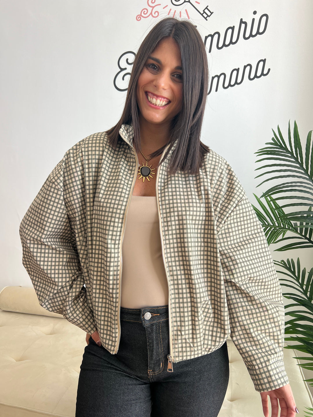 Chaqueta Vichy Bomber verde militar