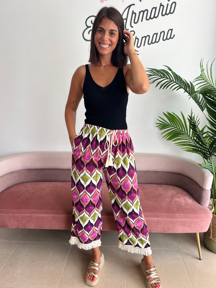 Pantalón Carlota buganvilla
