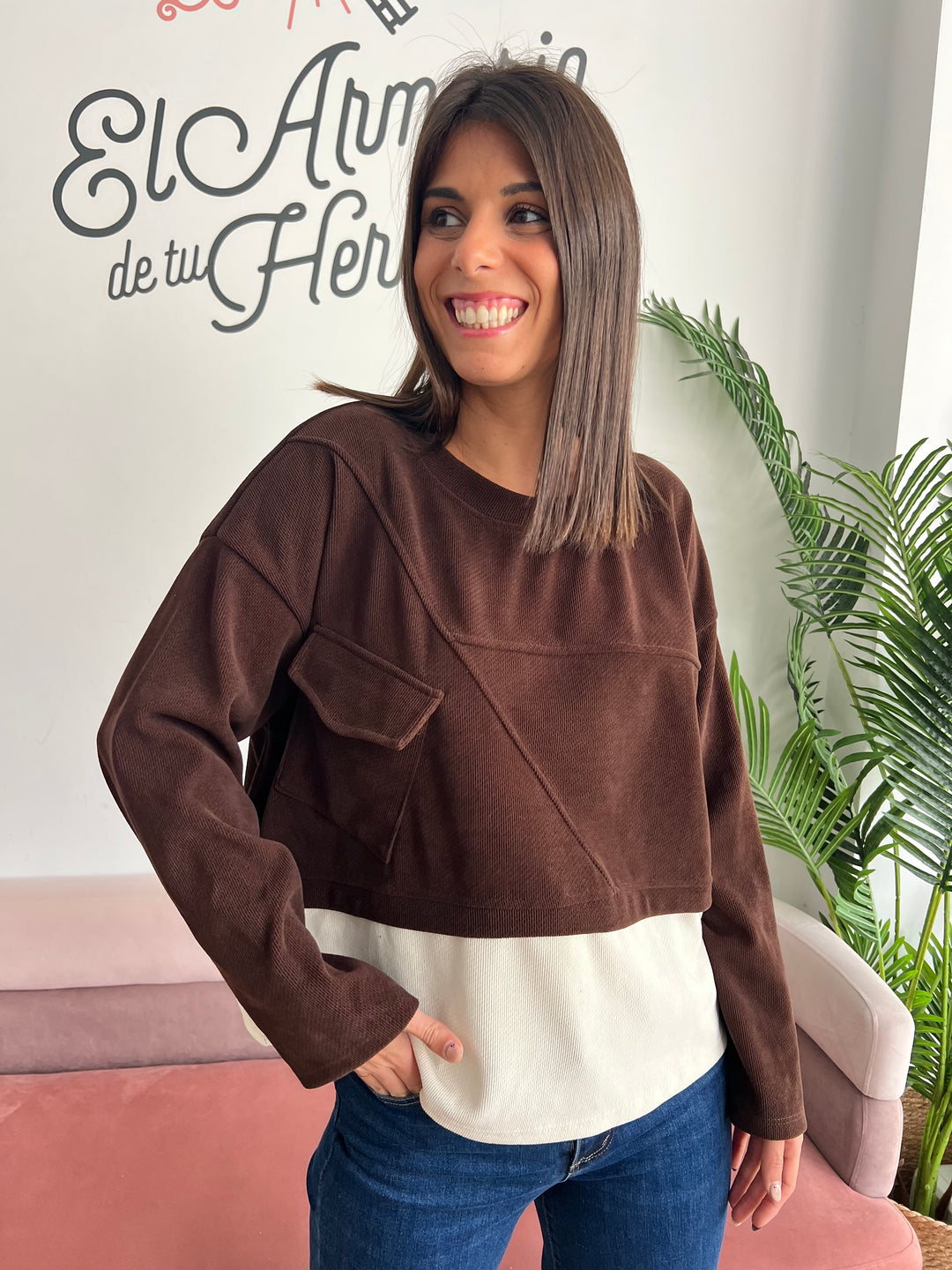 Sudadera Alejandra marrón