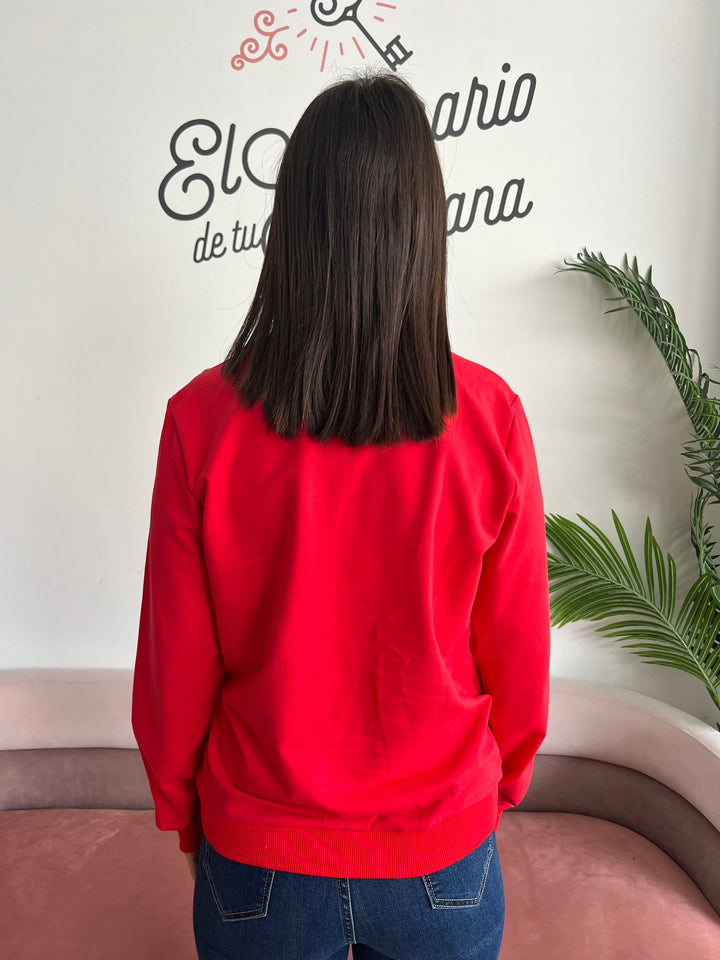 Sudadera Lips rojo