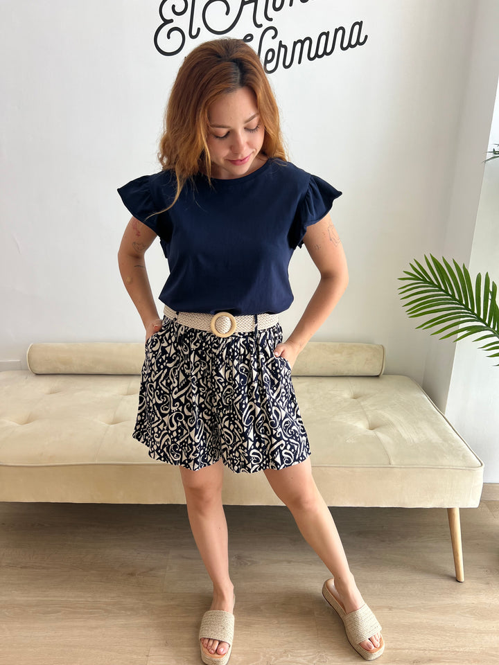 Short Jasmin azul marino