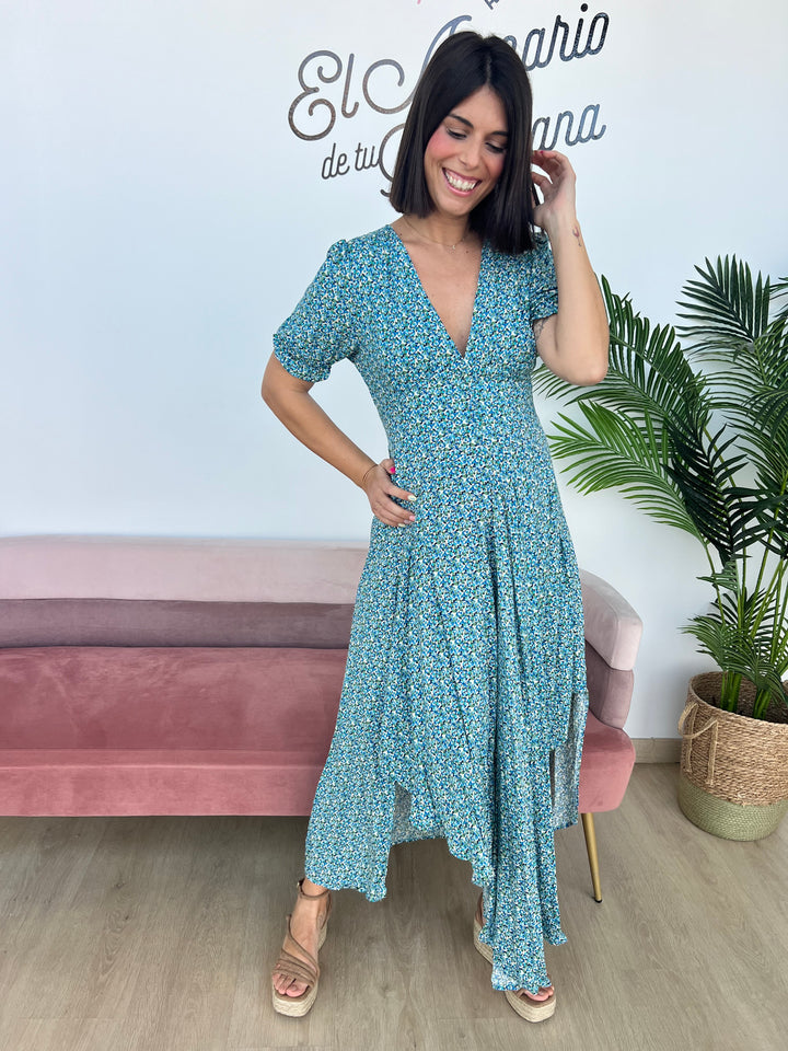 Vestido Nataly turquesa