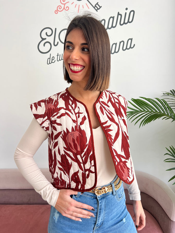 Chaleco Claudia teja