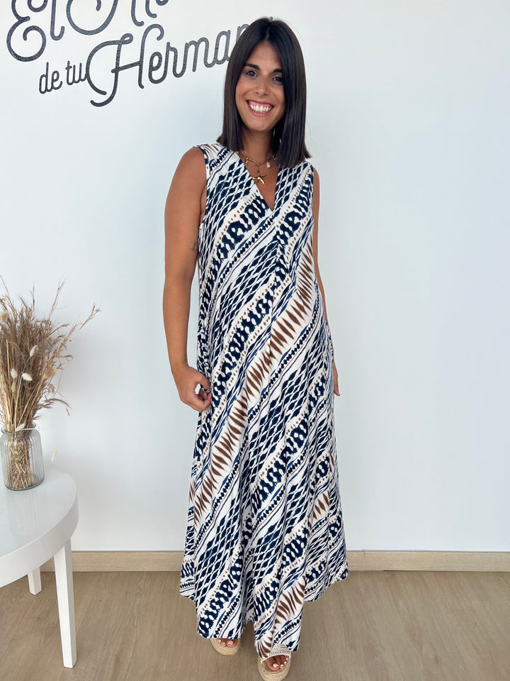 Vestido Noemí azul marino