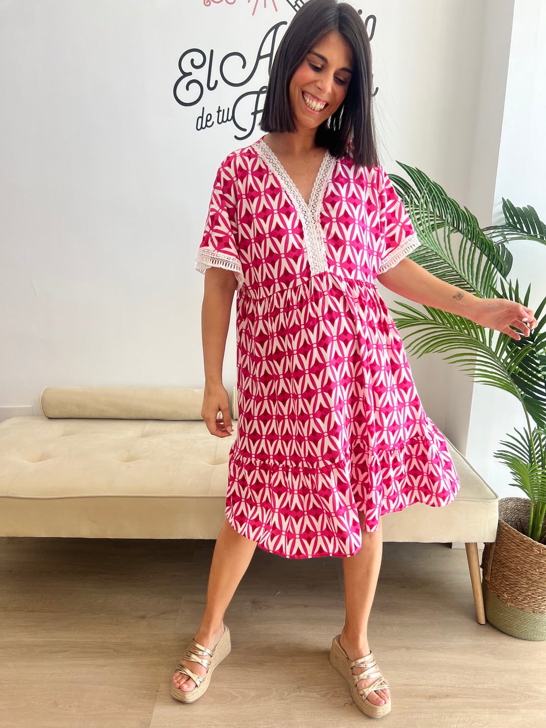Vestido Amara fucsia