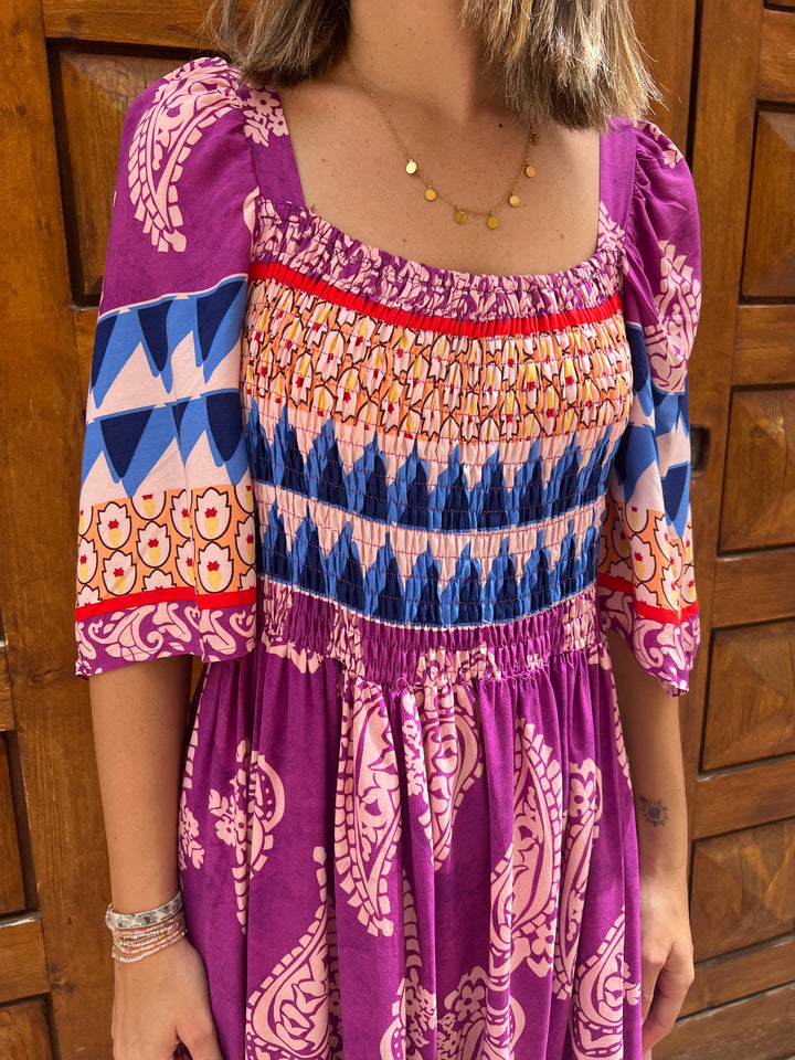 Vestido Megan buganvilla