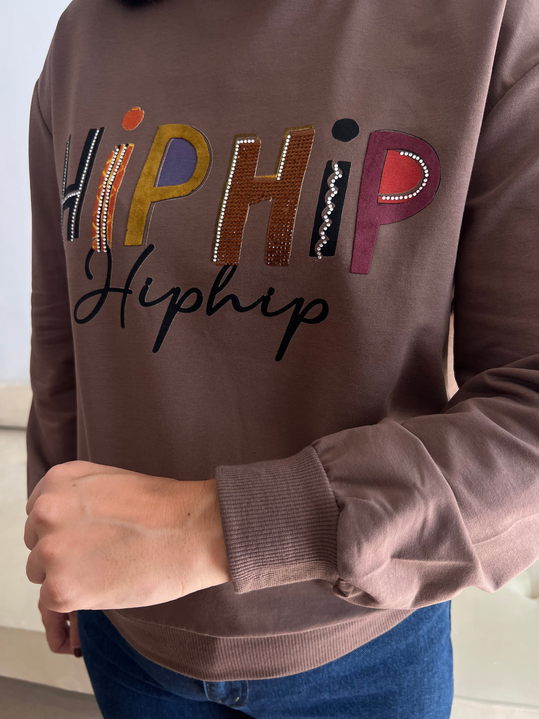 Sudadera Hip Hip marrón