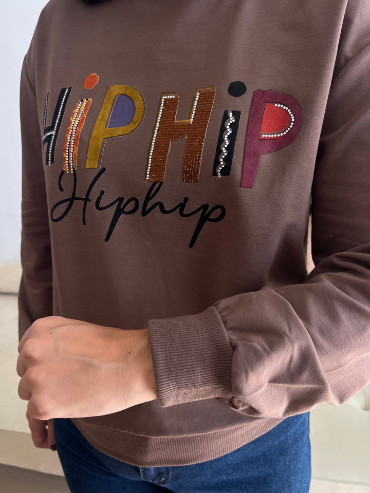 Sudadera Hip Hip marrón
