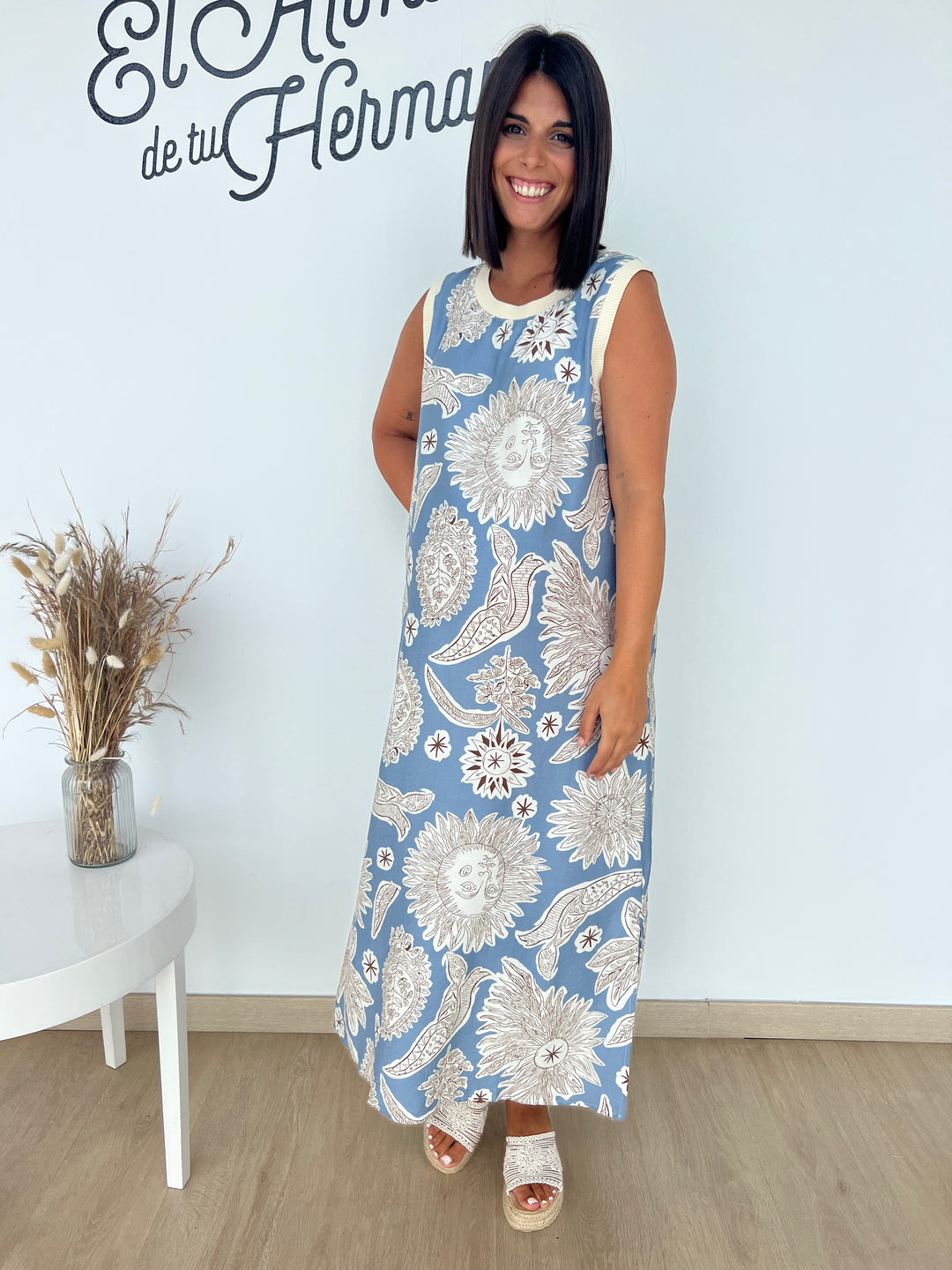 Vestido Saray celeste