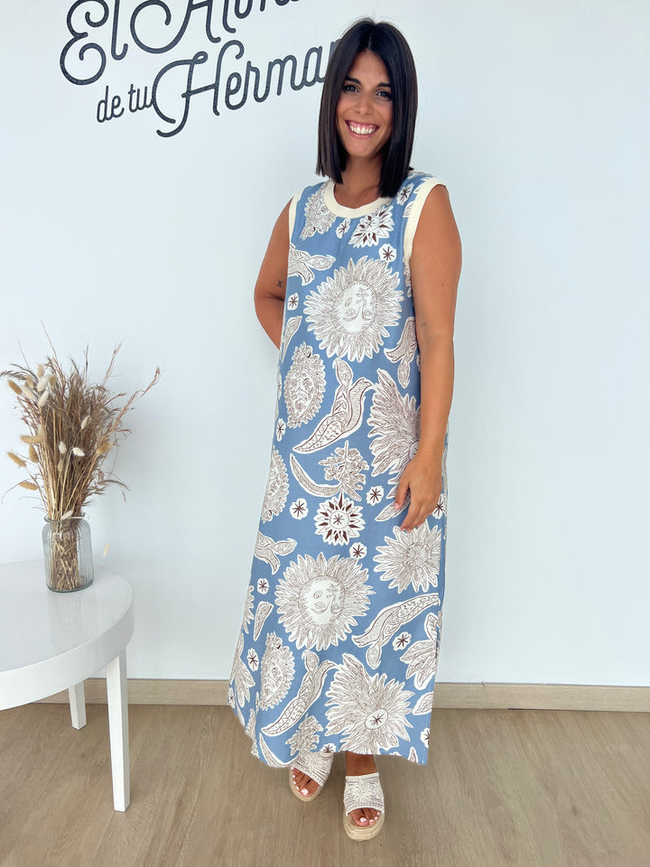 Vestido Saray celeste