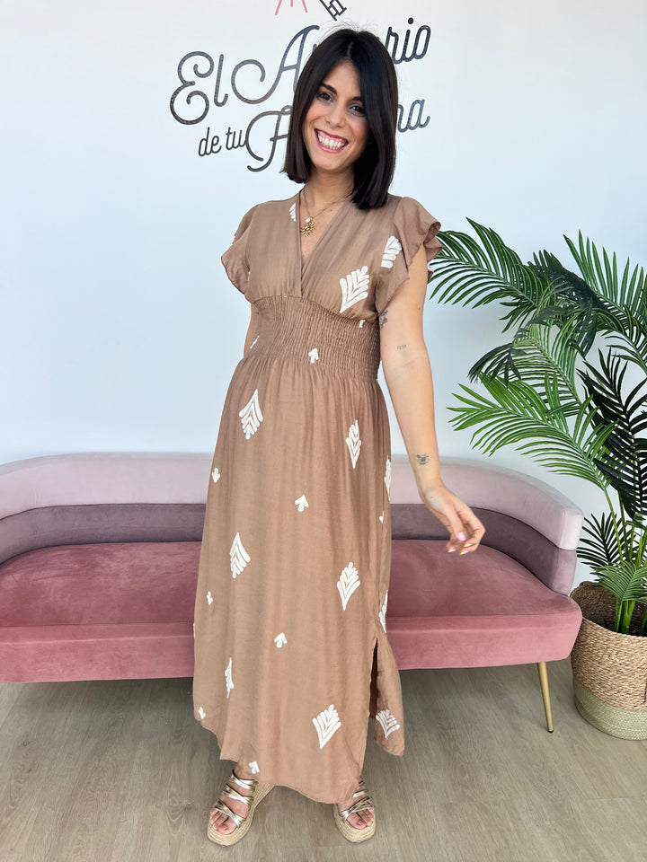 Vestido Iratxe camel
