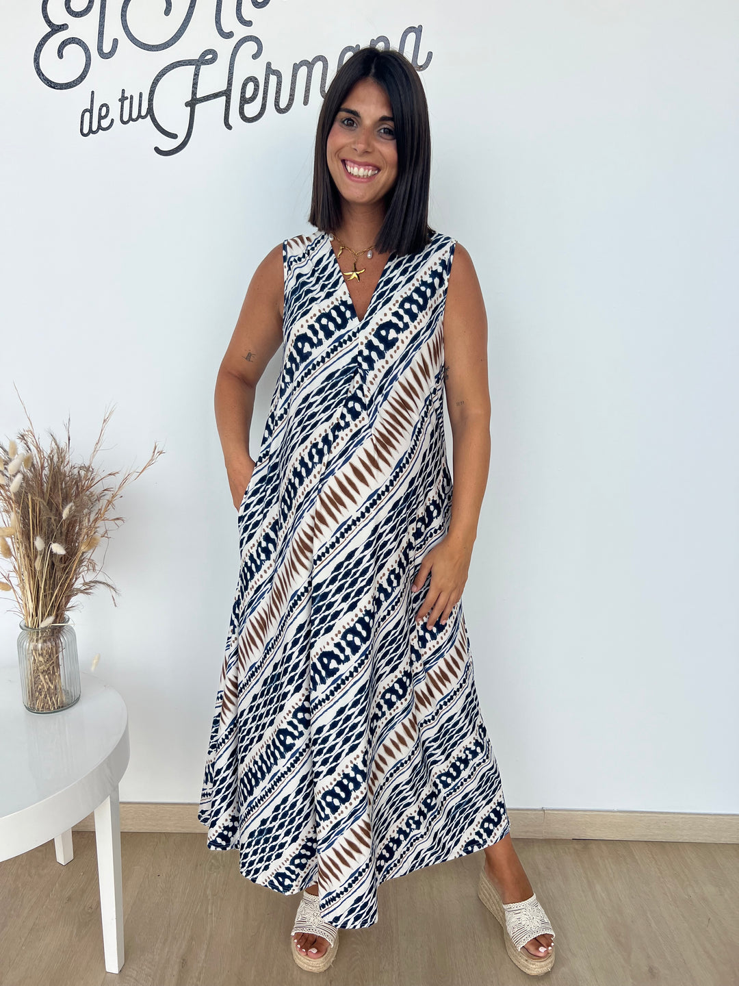 Vestido Noemí azul marino