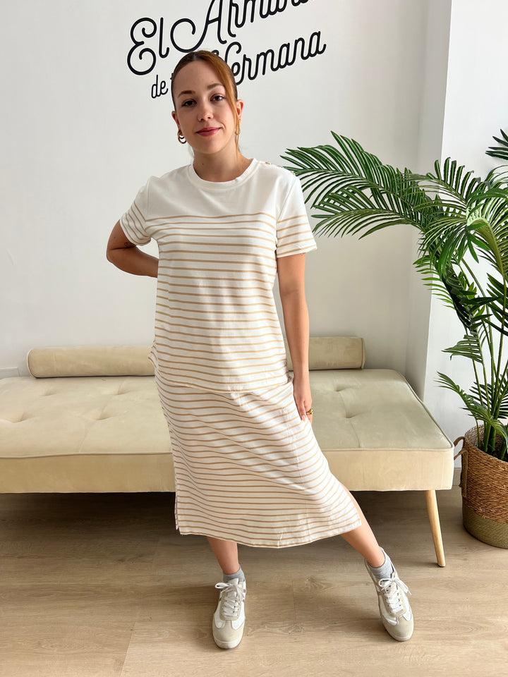 Conjunto Marine beige