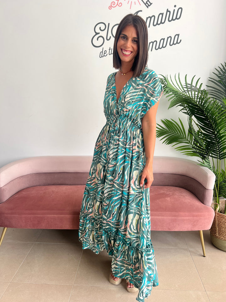 Vestido Tarifa verde oscuro