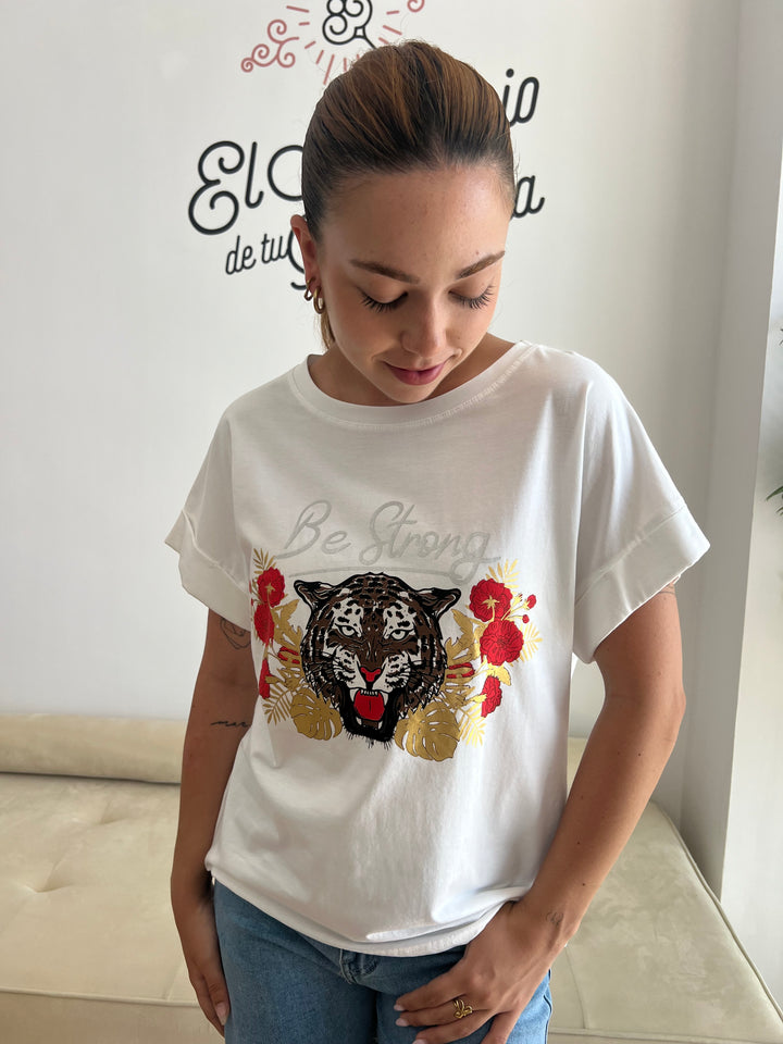 Camiseta Be Strong blanco