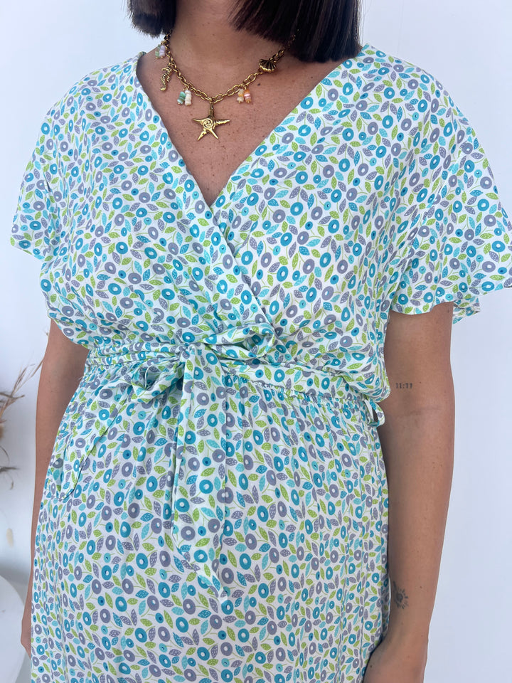 Vestido Sidney turquesa
