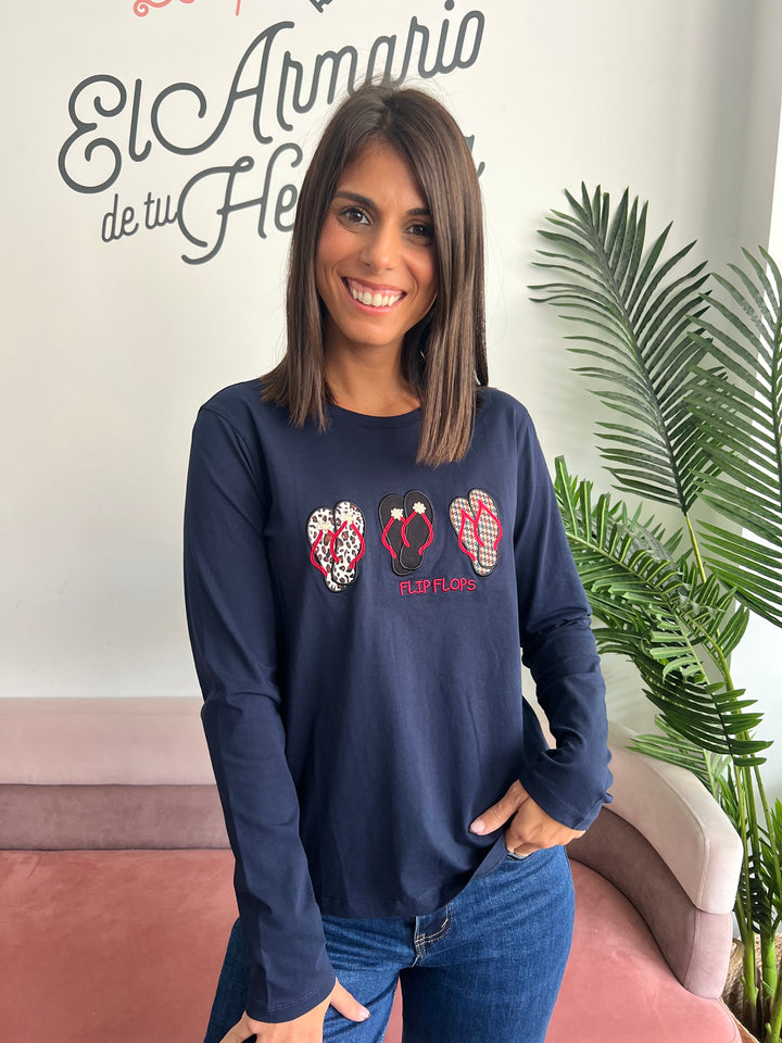 Camiseta Morgan azul marino