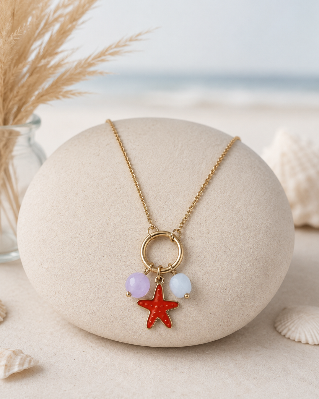 Collar Marina rojo (acero)