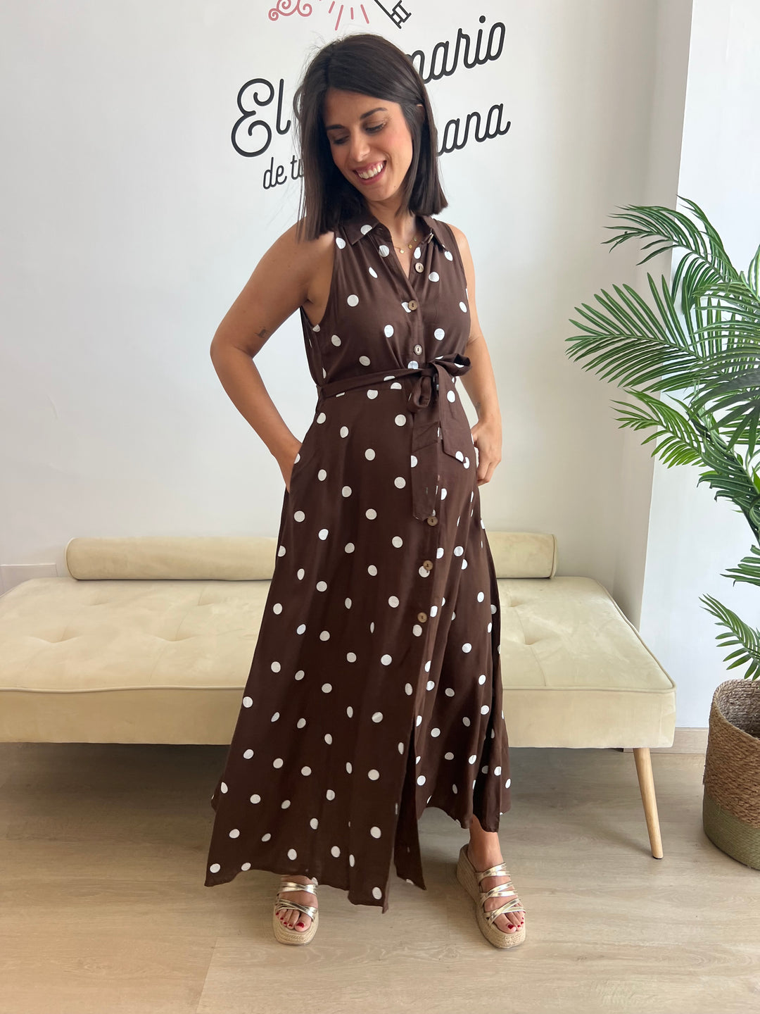 Vestido Oriana marrón