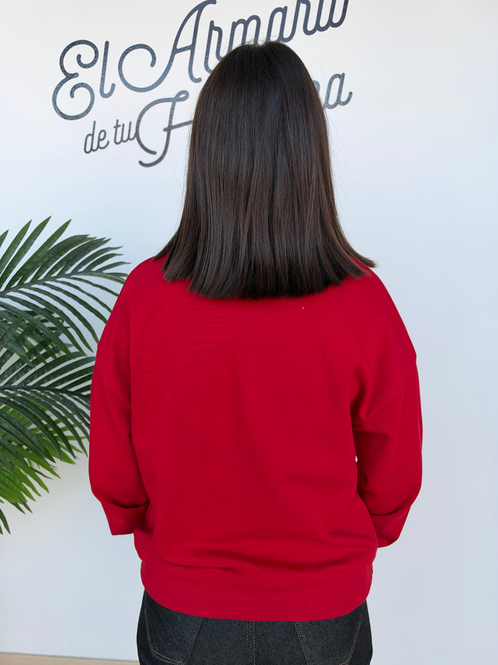 Sudadera Manhattah rojo